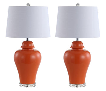 Winnie 27" Ceramic Urn LED Table Lamp - JONATHAN Y